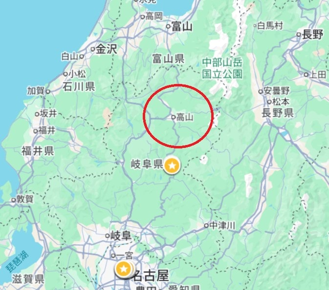 飛驒地區位置