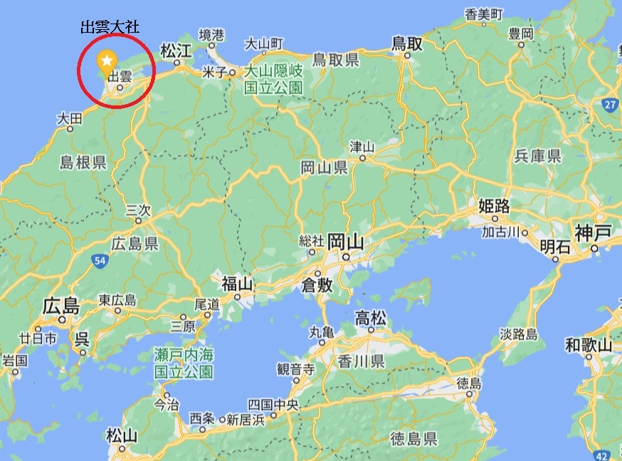 【出雲大社】神話國度出雲大社一日遊-神明為何都來這開會? - 第1張圖 出雲大社位置