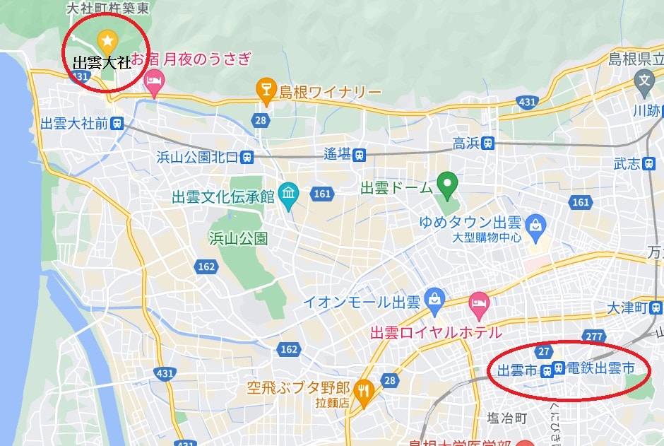 【出雲大社】神話國度出雲大社一日遊-神明為何都來這開會? - 第2張圖 出雲大社位置