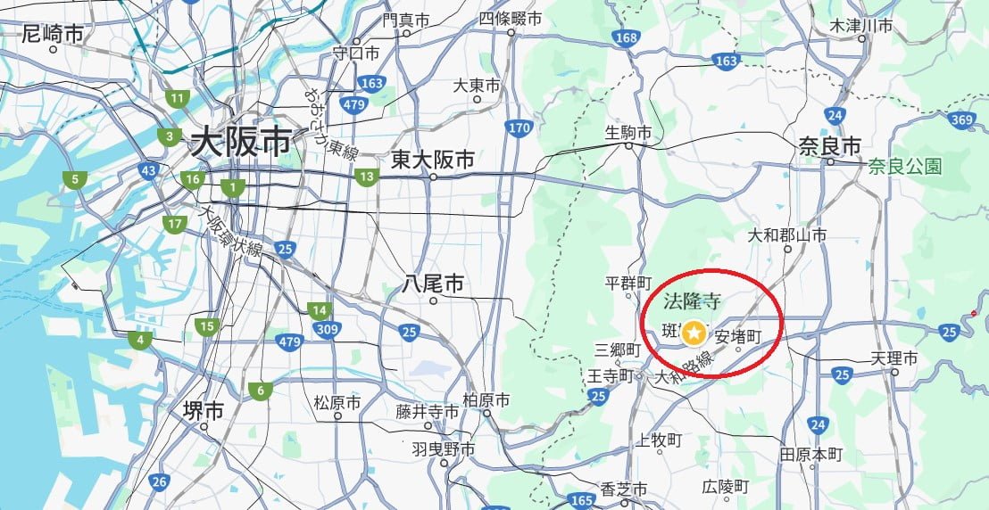 法隆寺位置