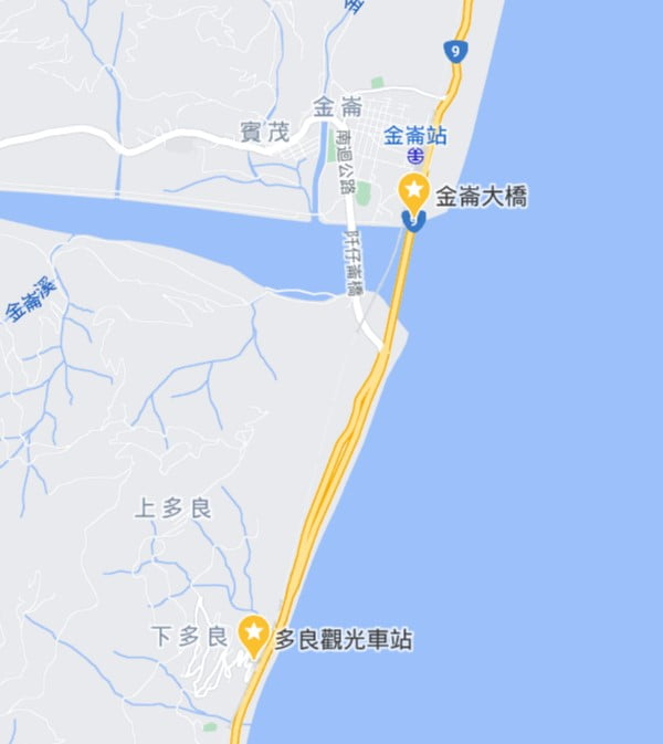 台東海線景點地圖