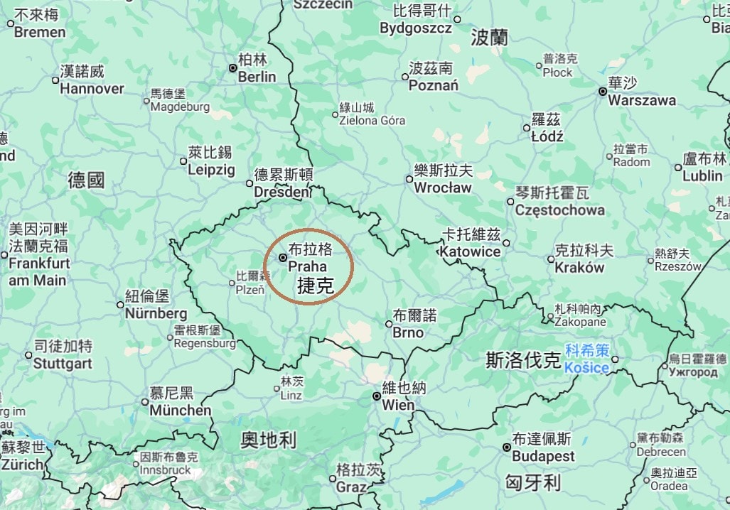 Top19浪漫布拉格景點-舊城區、城堡與小城區 - 第1張圖 布拉格位置
