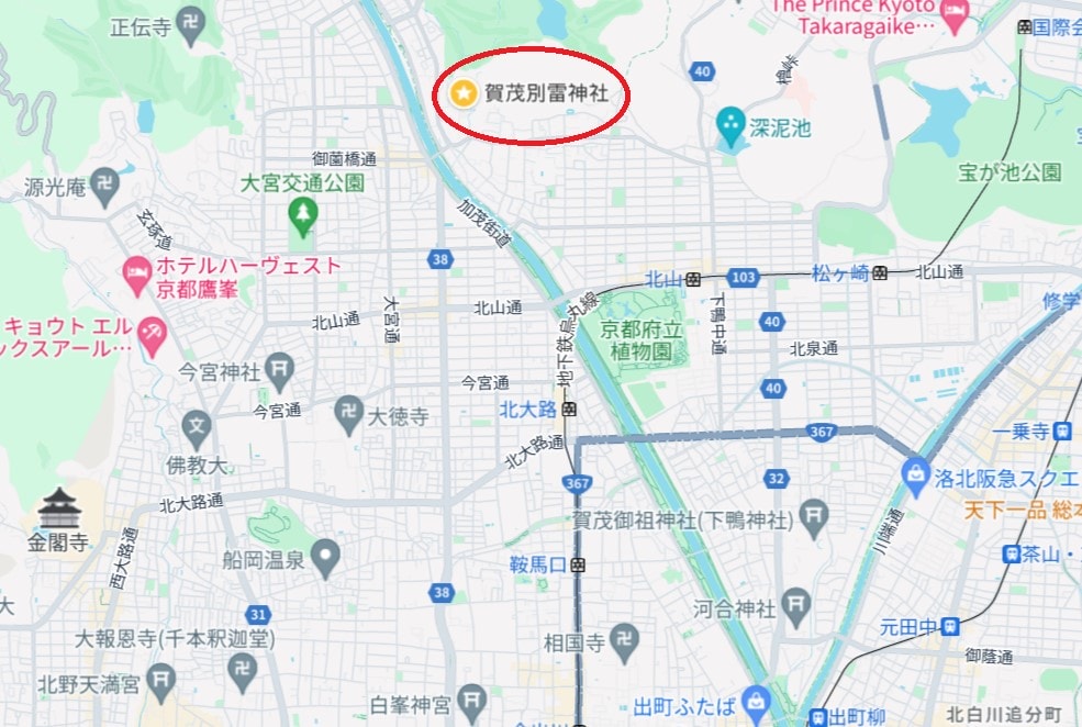 上賀茂神社位置