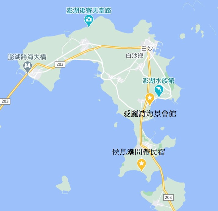 澎湖海景民宿地圖
