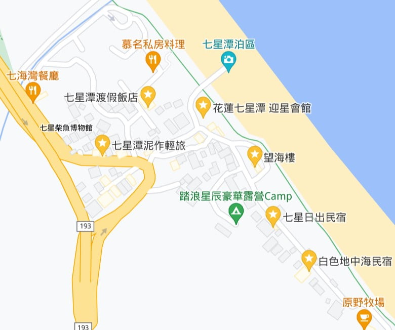 七星潭海景民宿地圖