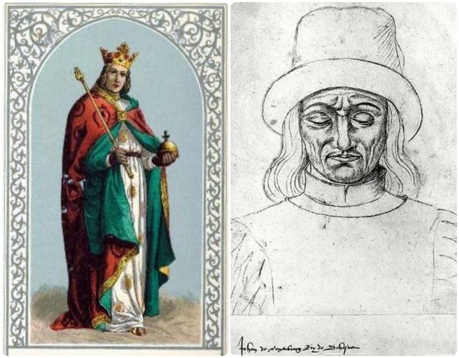 亨利七世(左)與約翰一世(右)