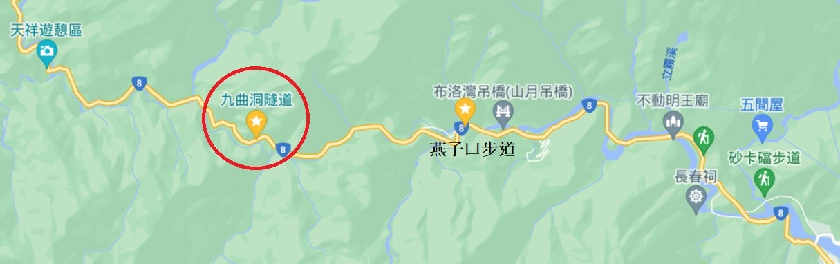 九曲洞步道位置