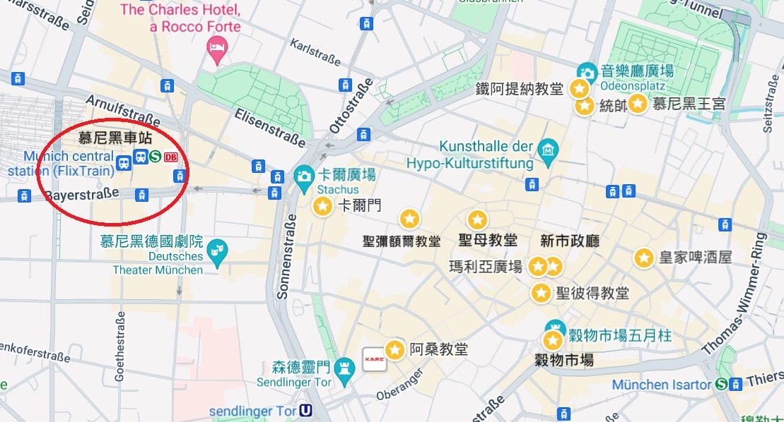 Top14慕尼黑景點!沒有啤酒節也超精彩! - 第7張圖 慕尼黑景點地圖老城區
