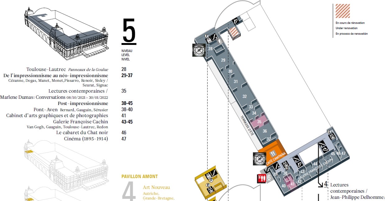 【奧賽博物館】法國3大博物館!奧賽美術館預約、必看作品整理! - 第7張圖 第五層地圖