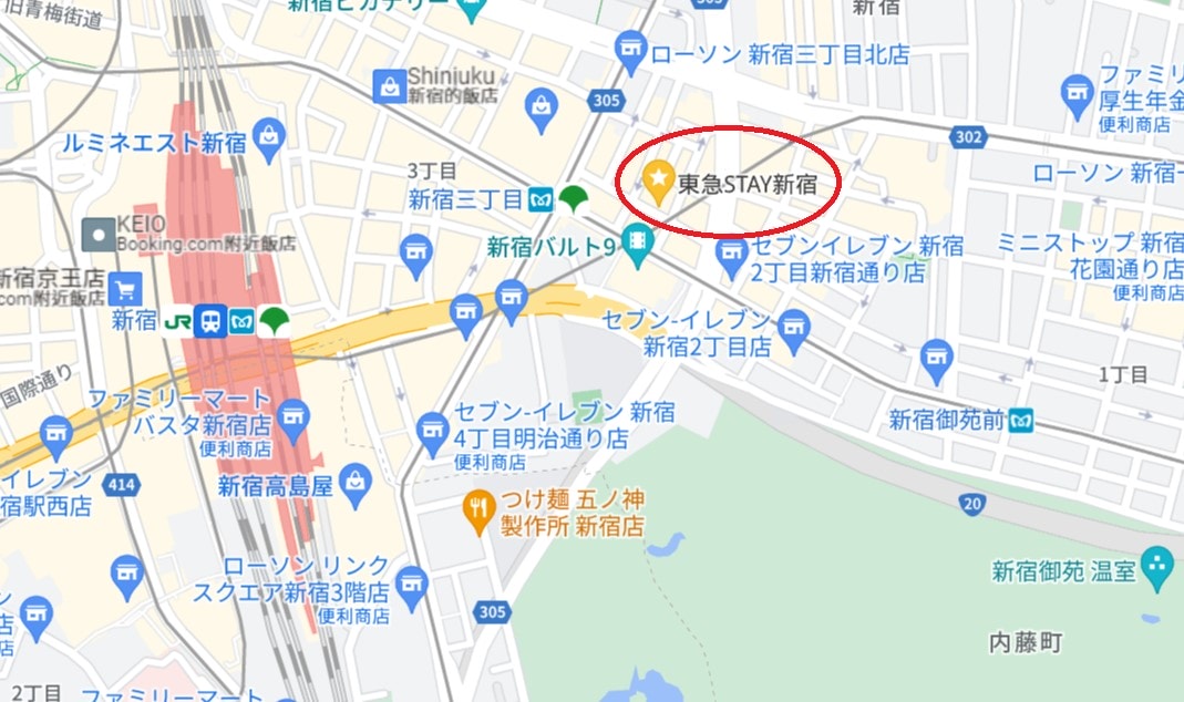Top14新宿飯店訂房指南-交通、逛街超方便 - 第36張圖 新宿東急Stay飯店位置