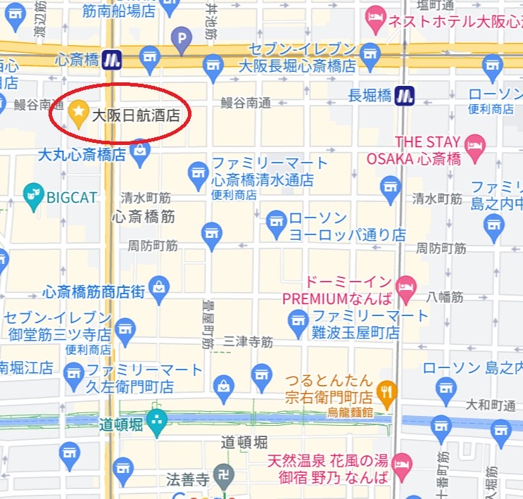 大阪日航國際酒店位置