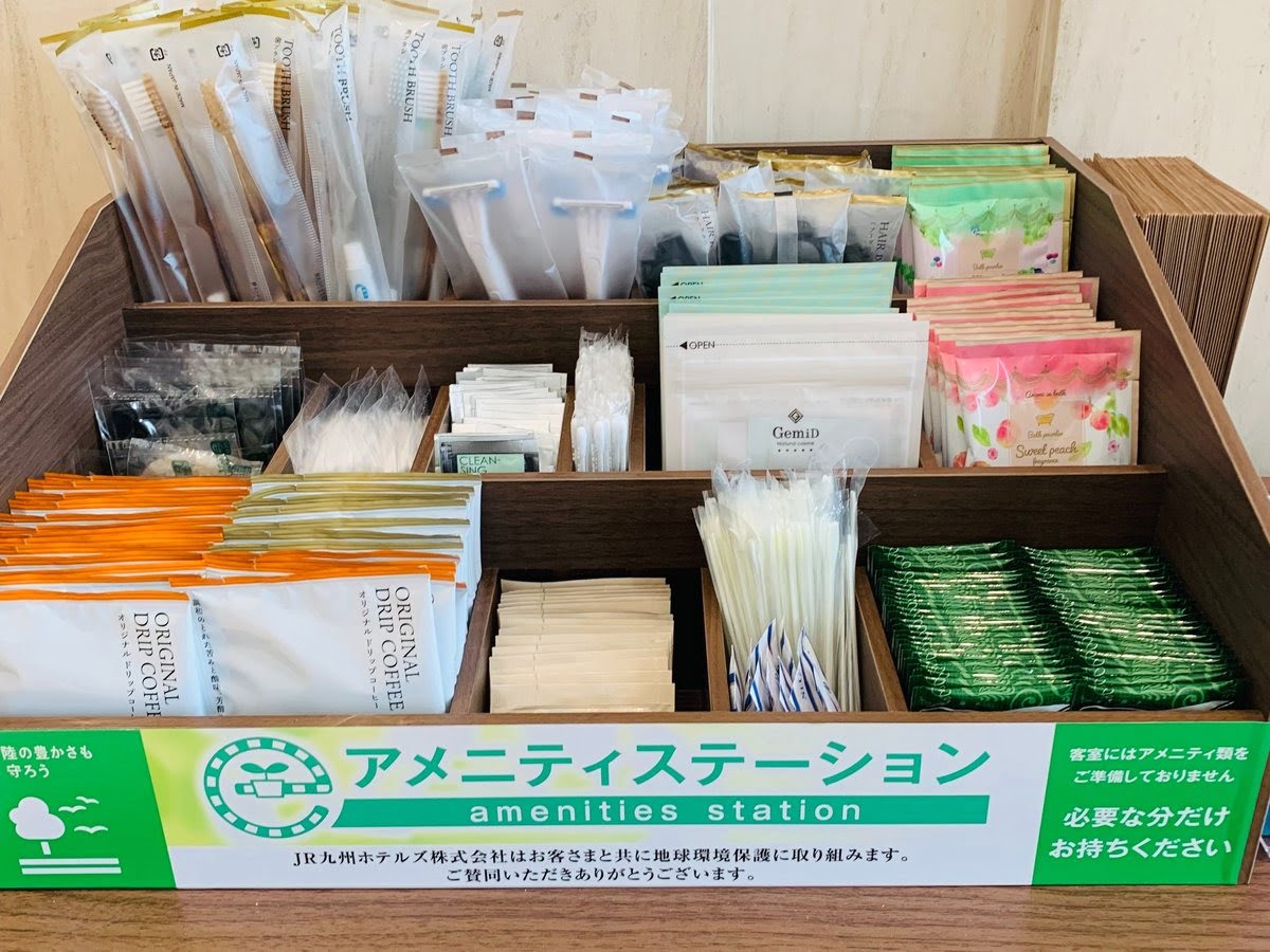 【JR九州飯店Blossom福岡】車站走路2分鐘!寬敞舒適的親子友善! - 第3張圖 自助備品區