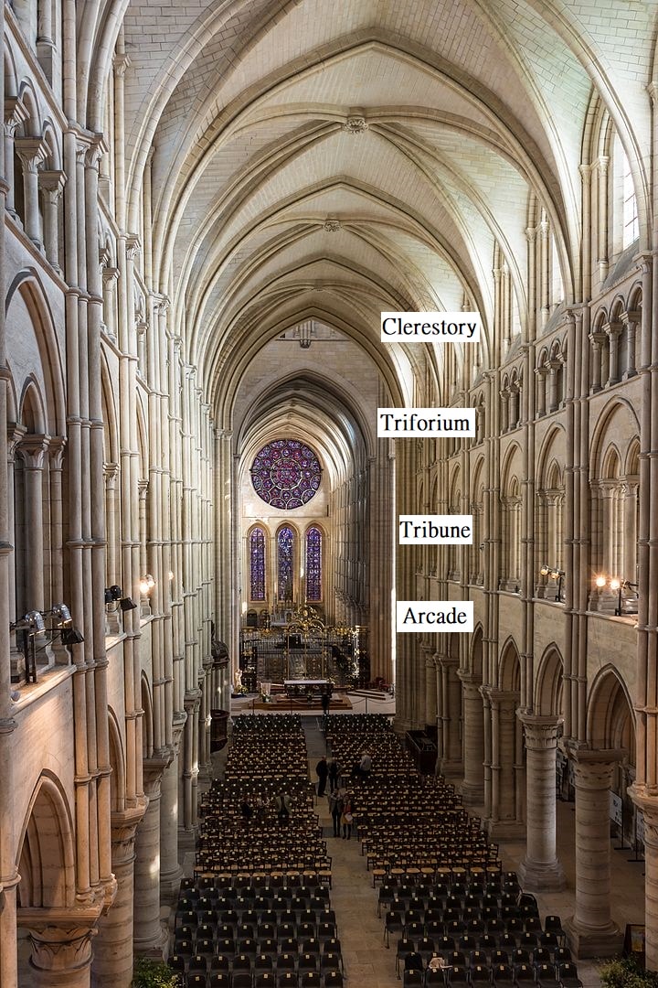 早期哥德式教堂範例 Laon Cathedral
