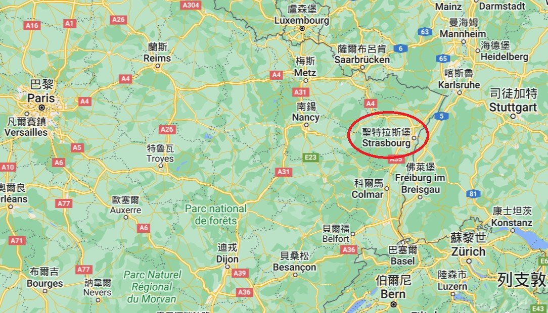 Top19史特拉斯堡景點2日遊!世界遺產城! - 第1張圖 史特拉斯堡位置