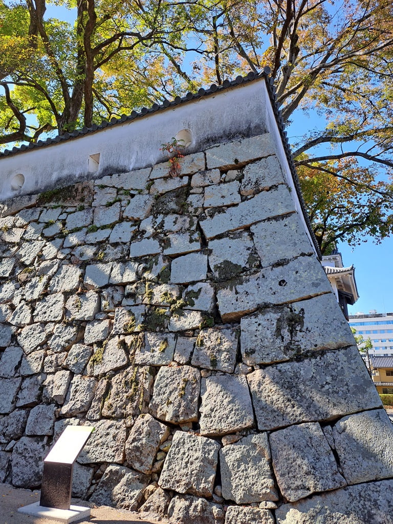 【岡山】岡山城半日遊-坐鎮於高地上的「烏城」黑武士 - 第10張圖 廊下門旁的石垣