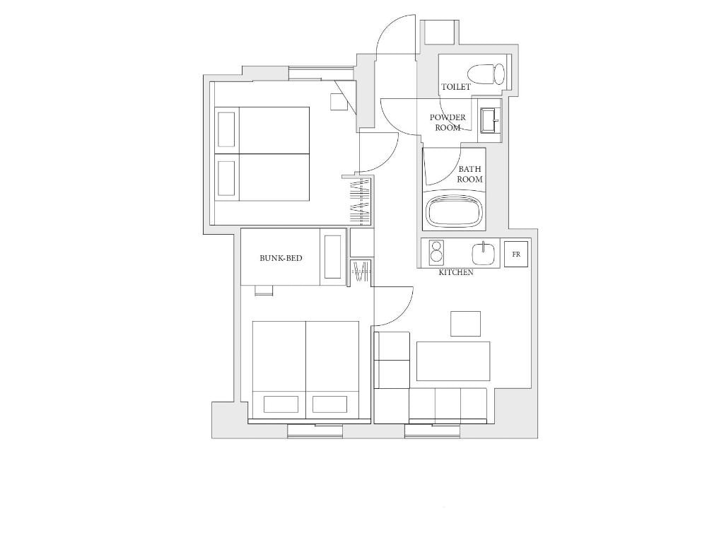 2房家庭公寓6人房