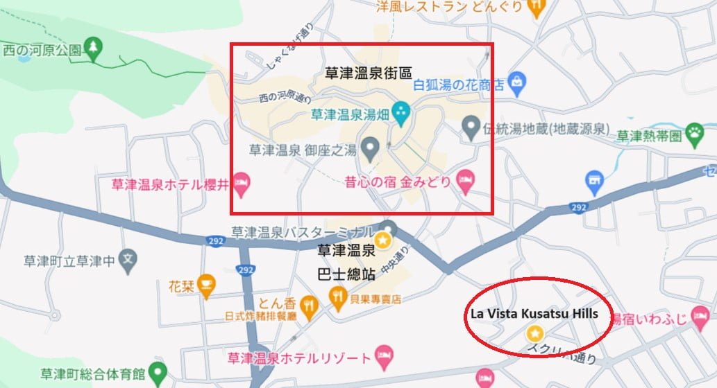 La Vista Kusatsu Hills位置